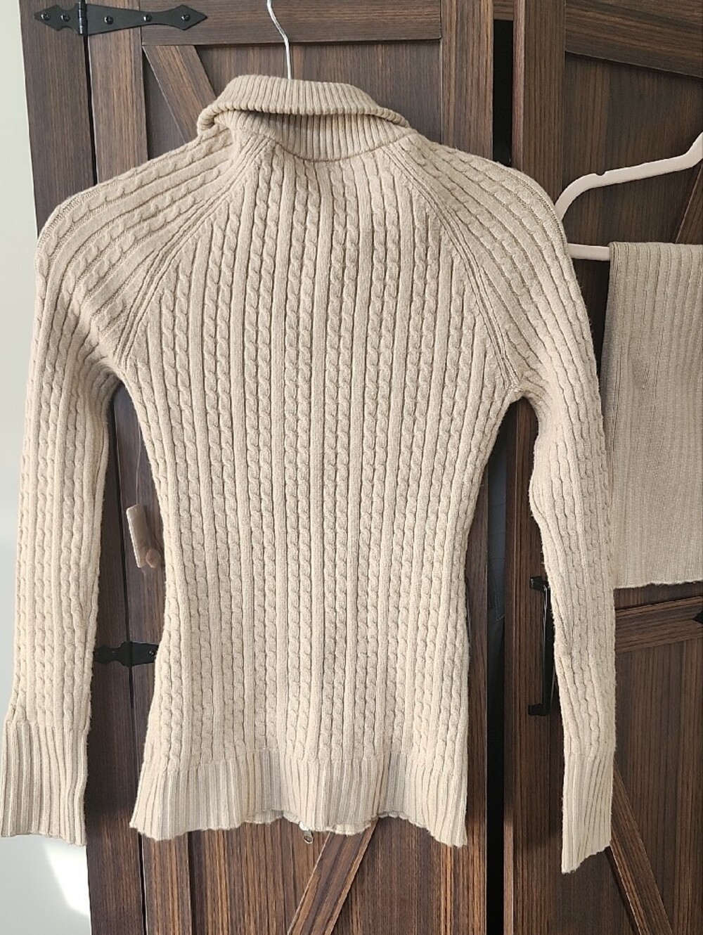 Free People Cream Ribbed Zip-Up Cardigan Set - Picture 8 of 13